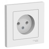 Розетка ATLASDESIGN без заземления 16А в сборе белый ATN000140 Systeme Electric