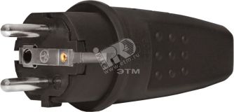Вилка прямая c/з каучук 16А 250В IP44 (еврослот) 602227 UNIVersal