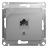 GLOSSA Розетка компьютерная RJ45 категория 5е в рамку алюминий GSL000381K Systeme Electric