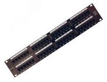 Патч-панель 19. 2U. 48 портов RJ-45. категория 5e. UTP неэкранированная. черная, 04-0022 REXANT