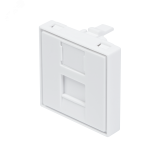 Вставка для модуля Keystone, 1 порт, 45x45 мм, со шторкой, белая КА-00003612 СегментЭнерго