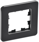BRITE Рамка 1 пост РУ-1-1-Бр металл черный RE IEK BR-M12-M-01-K02 IEK
