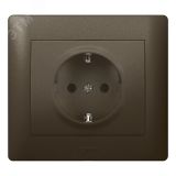 Galea Life Розетка с заземлением в корпусе dark bronze 771262 Legrand