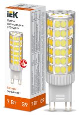 Лампа светодиодная CORN капсула 7Вт 230В 3000К керамика G9 IEK LLE-CORN-7-230-30-G9 IEK
