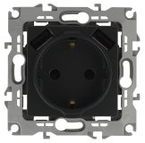 Розетка 2P+E 16A-250В, штор. с 2xUSB 5В-3А, Эра Elegance, антрацит 14-4109-05 Б0047871 ЭРА
