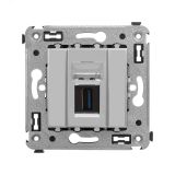 Avanti USB 3.0 розетка одинарная в стену, тип А-А, Закаленная сталь 4404303 DKC