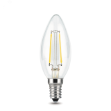 Лампа светодиодная филаментная LED 5 Вт 420 лм 2700К AC185-265В E14 свеча теплая Black Filament 103801105 GAUSS