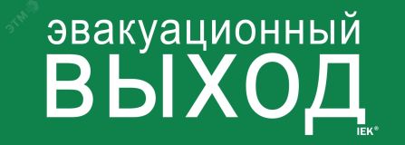 Этикетка самоклеящаяся 280х100мм ''Эвакуационный выход'' IEK LPC10-1-28-10-EVV IEK