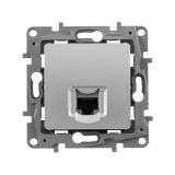 ETIKA Информационная розетка RJ 45 категория 5e UTP алюминий 672441 Legrand