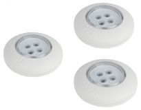 Светодиодный фонарь подсветка SB-803 пушлайт 4хLED на батарейках 3хААА белый 3 шт Б0052860 ЭРА