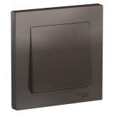 Выключатель одноклавишный ATLASDESIGN схема 1 10АХ в сборе мокко ATN000612 Systeme Electric