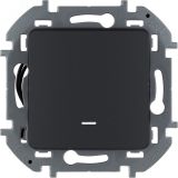 Выключатель одноклавишный с подсветкой/индикацией INSPIRIA 10 AX 250 В~ антрацит 673613 Legrand