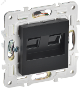 SKANDY Розетка компьютерная двойная RJ45 кат.5E SK-K03Bl черный IEK SK-K20-1-K02 IEK