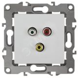 Розетка RCA, Эра12, белый, 12-3113-01 Б0027471 ЭРА