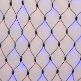 Сетка светодиодная статическое свечение 2*1,5м Соединяемая 288 светодиодов Красно-синий свет Провод черный E IP67 UL-00005486 Uniel