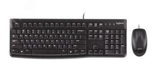 Комплект клавиатура + мышь проводной MK120, 104 клавиши, 1000 dpi, USB-A, черный 7000007692 Logitech