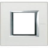 Axolute Рамка прямоугольная 2 модуля серебро HA4802SAN Legrand