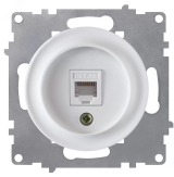 Розетка компьютерная 1xRJ45 кат.5e, цвет белый (серия Florence) 2172770 OneKeyElectro