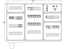 Щит управления электрообогревом DEVIBOX HR 15x2800 3хD330 (в комплекте с терморегулятором и датчиком температуры) DBR161 DEVIbox