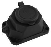 Колодка каучук с/з 1гн 16A IP44 черная K-1e-B-IP44 Б0044543 ЭРА
