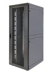 Шкаф Rackcenter D9000 42U 750Х1200, передняя дверьперф.1-ств., задняя дверь перф.2-ств.,черный 60F-42-7C-94BL Eurolan