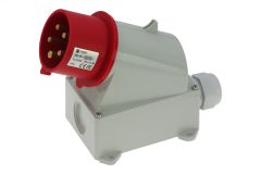 Вилка настенная 32A/400V/3P+N+E/IP44 00-00032408 INPIN