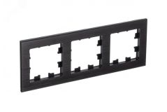 Рамка трехпостовая ATLASDESIGN NATURE, МЕТАЛЛ ОНИКС ATN312303 Systeme Electric