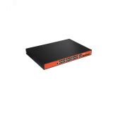 Коммутатор управляемый L2 PoE 28 портов, 24хPoE 10/100/1000 Мб/с, 4хRJ45/SFP, 400 Вт WI-PMS328GF Wi-Tek