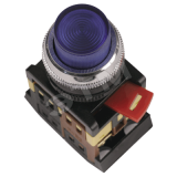 Кнопка ABLFP-22 синяя неон 1з+1р BBT20-ABLFP-K07 IEK