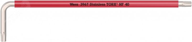 Ключ Г-образный с функцией фиксации крепежа 3967 SXL HF TORX Multicolour удлиненный нержавеющая сталь TX 40 x 224 мм WE-022688 Wera