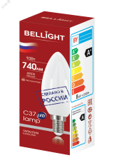 Лампа светодиодная LED С37 10W E14 4000К 86853381 BELLIGHT