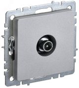 BRITE Розетка TV проходная РТВ10-0-БрА алюминий BR-A10-P-K47 IEK