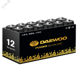 Элемент питания LR03 (AAА) DAEWOO Power Alkaline, упаковка 12 шт. 4895205042100 JazzWay
