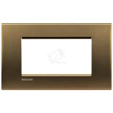 LivingLight Рамка прямоугольная 4 поста Бронза LNA4804BZ BTicino