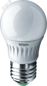 Лампа светодиодная LED 5вт E27 белая шар 18860 Navigator Group