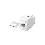 Модуль розеточный PREMIUM Keystone RJ45 UTP CAT5e 180 градусов безинструментальный белый ver2 ЦБ-00153901 NTSS