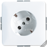 Розетка штепсельная SCHUKO с поворотом на 45 гр. 16A 250V центральная плата CD520-45NWW JUNG