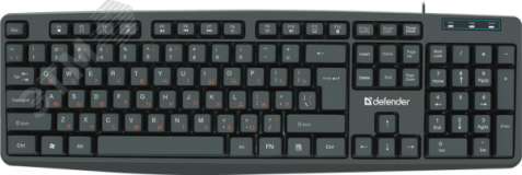 Клавиатура Concept HB-164 ,104+FN,1.8м, черный 45164 Defender