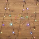 Гирлянда Шарики 25 мм, 5м, темно-зеленый ПВХ, 25 диодов, RGB 303-559 Neon-Night