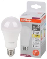 Лампа светодиодная LED Value Грушевидная 25Вт (замена 200Вт), 2000Лм, 3000К, цоколь E27 OSRAM 4058075696716 LEDVANCE