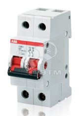 Рубильник двухполюсный SD202 40A рычаг красный 2CDD282101R0040 ABB