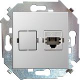 15 Розетка компьютерная RJ45 категория 5е белый 1591598-030 Simon