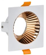 LIGHTING Светильник 4109 встраиваемый поворотный под лампу GU10 белый/золото пластик IEK LT-UVB0-4109-GU10-1-K22 IEK