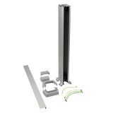 Snap-On мини-колонна алюминиевая с крышкой из алюминия 1 секция, высота 0,68 метра, цвет алюминий 653004 Legrand