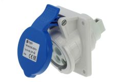 Розетка встраиваемая наклонная 16A/230V/1P+N+E/IP44, фланец 64x74 00-00032499 INPIN