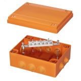Коробка пластиковая FS с кабельными вводами и     клеммниками, IP55, 240x190x90 мм, 6р, 450V, 32A,  10 мм2, нерж.контакт FSK41610 DKC