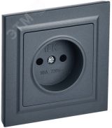 BRITE Розетка 1 пост без заземления без защитных шторок 10А в сборе РСР10-1-0-БрМ маренго IEK BR-R10-10-K35-F IEK