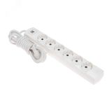 Удлинитель PREMIUM 6 гнезд, 3 м, 3х1,5 мм2, с/з, 2 USB, белый 13-4122 REXANT