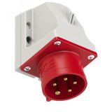 Вилка настенная 16А/400V/3P+N+E/IP44 00-00002251 PCE