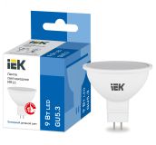 Лампа светодиодная MR16 софит 9Вт 230В 6500К GU5.3 IEK LLE-MR16-9-230-65-GU5  IEK
